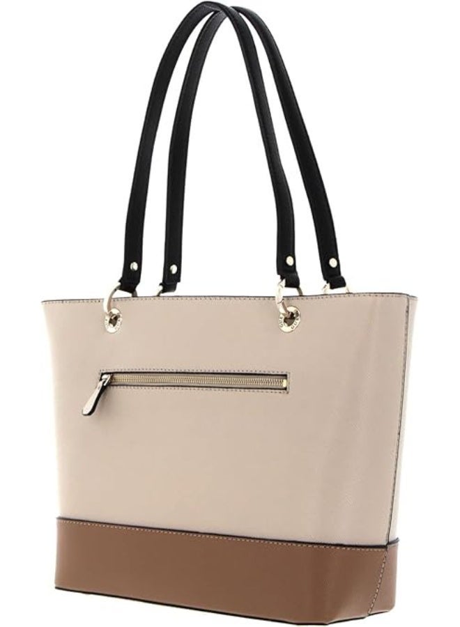 GUESS Noelle Elite Tote Shoulder Bag – Natural Multi (Beige), Spacious & Elegant Design - Image 4